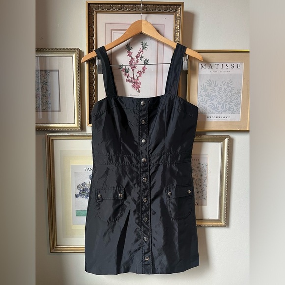 Amanda Uprichard Archie Dress in Black Nylon Large - Picture 6 of 8